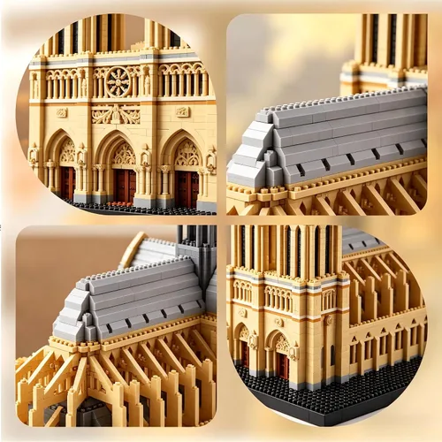 Miniatura 2 de KLMEi Juego de bloques de construcción de arquitectura famosa mundial, Notre Dame de París, 7380 piezas, kit de modelo grande creativo para adultos