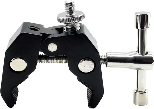 Miniatura 5 de Abrazadera de cangrejo articulada de 1/4 pulgadas con cabeza de bola a rosca de 5/8 pulgadas - Soporte ajustable para micrófonos, para Insta360 X5