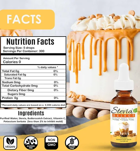 Miniatura 7 de Stevia Drops Butterscotch, Irish Cream, & Maple Stevia Select Keto Coffee Sugar-Free Stevia Flavors Bundle (3) Pack