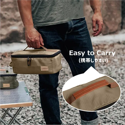 Miniatura 5 de Azarxis Bolsa organizadora de utensilios de cocina de viaje para camping, bolsa de almacenamiento de utensilios de cocina, estuche portátil