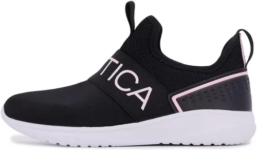 Miniatura 2 de Nautica Tenis deportivos sin cordones para niñas jóvenes, elegantes zapatos para correr y tenis para niños pequeños y grandes