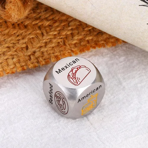 Miniatura 6 de Regalos para padres, DSY, esposo, dados de comida, idea de cita nocturna, para mujeres y hombres, 6 años para pareja, marido, esposa, decisión