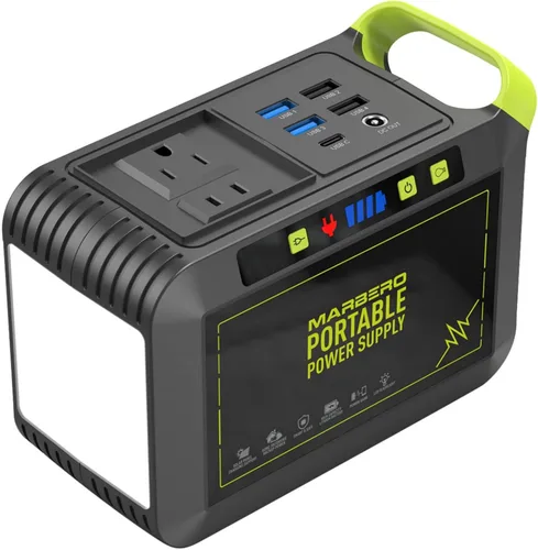 Miniatura 15 de MARBERO Generador solar de 88.8 Wh con panel solar de 21 W incluido estación de energía portátil 80 W 110 V 120 W máximo para acampar al aire libre