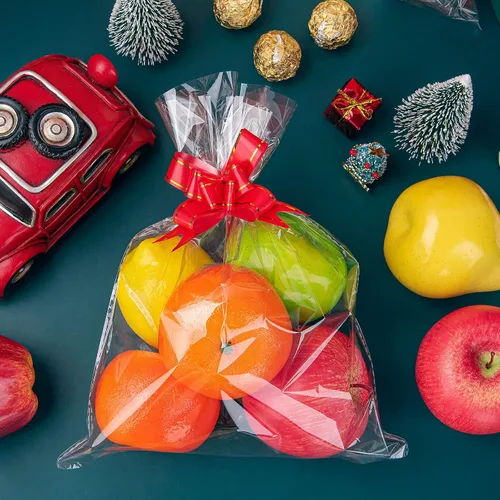 Miniatura 5 de Awpeye 100 bolsas transparentes de celofán para celofán, buenas para pasteles, panadería, galletas, dulces, postres, palomitas de maíz, postre