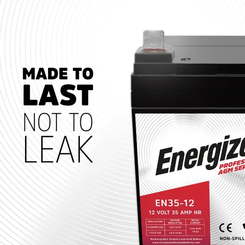 Miniatura 3 de Energizer EN35-12, Batería recargable de plomo ácido sellada AGM de 12 voltios 35 amp/hr de larga duración, ideal para usar en sillas de ruedas