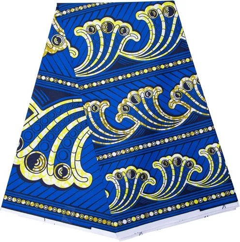 Miniatura 21 de BintaRealWax Tela africana de 6 yardas de tela tribal con estampado de cera vintage Ankara para coser vestido de fiesta