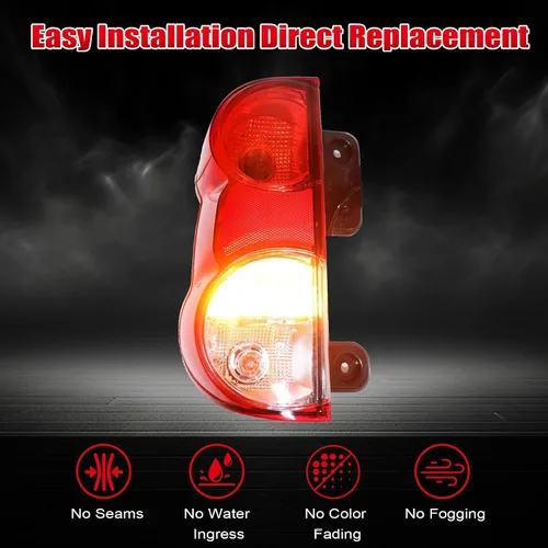 Miniatura 7 de XQSMWF - Conjunto de luz trasera izquierda del lado del conductor compatible con Nissan NV200 2013-2021 S SV Taxi - Lámpara de freno trasera