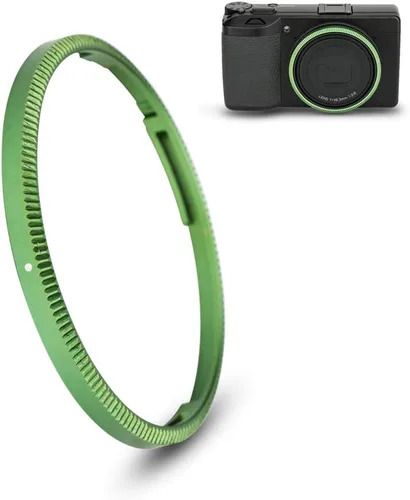Miniatura 14 de JJC Tapa de anillo de decoración de lente de metal para Ricoh GR III GR III HDF GR3 GR3 HDF Accesorios Reemplaza Ricoh GN-1 Ring Cap - Negro