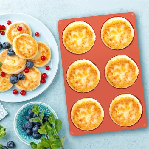 Miniatura 5 de Ocmoiy Molde de silicona para huevos de 4 pulgadas para sándwiches de desayuno, paquete de 2 moldes antiadherentes de silicona para muffin