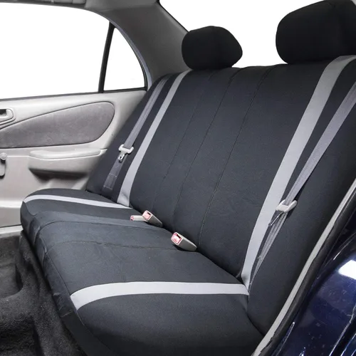 Miniatura 5 de Fundas para asientos en 3 filas modernas de alta calidad FH GROUP FH-FB033217 color beige y negro, para la mayoría de los autos, camionetas, SUV