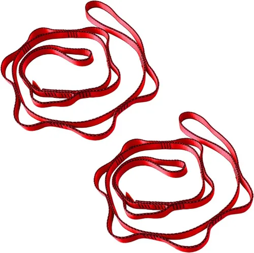 Miniatura 7 de 53 pulgadas de nylon cadenas de margaritas cuerda escalada cordón correas de lazo fuertes eslingas 23 kN aéreo yoga correas