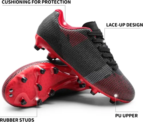 Miniatura 5 de DREAM PAIRS Zapatos de fútbol para niños y niñas, para jóvenes, firmes, atléticos, para entrenamiento al aire libre, para niños pequeños y grandes