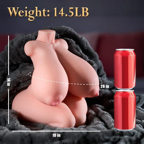 Miniatura 4 de Muñecas sexuales para adultos de 14.5 libras, masturbador masculino con pechos grandes, culo de bolsillo realista, torso femenino, vaginal, anal