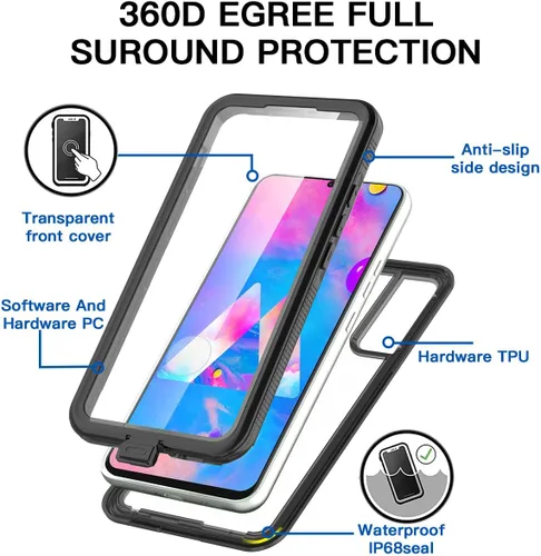 Miniatura 7 de AICase Funda impermeable para Samsung Galaxy S22 Plus 5G (6.6 pulgadas), a prueba de nieve, a prueba de polvo, a prueba de golpes, con certificación
