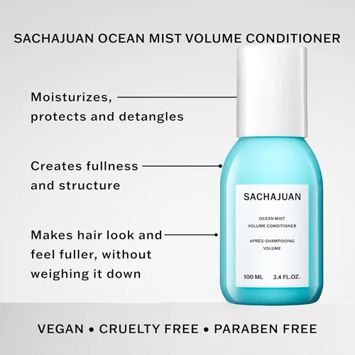 Miniatura 2 de SACHAJUAN Acondicionador de volumen Ocean Mist, hidrata, protege y desenreda cabello fino, fino, libre de crueldad y parabenos