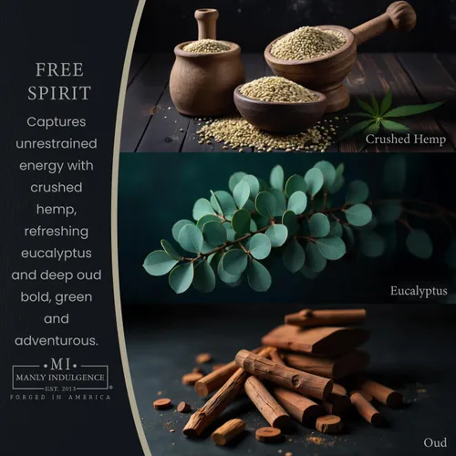 Miniatura 2 de Manly Indulgence Free Spirit - Velas perfumadas para hombres, 16.5 onzas, una sola mecha, cera de mezcla de soja premium, 60 horas de combustión