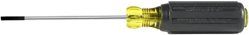 Miniatura 4 de Klein Tools Destornillador 612-4, fabricado en EE. UU., Destornillador de bloque de terminales de cabeza plana, punta de gabinete de 1/8 pulgadas