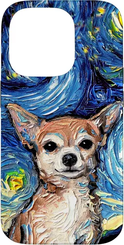 Miniatura 17 de Aja - Funda para iPhone 17, diseño de perro de noche estrellada, color marrón