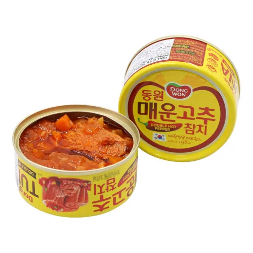 Miniatura 2 de Dongwon, Estilos de trozos de atún o escamas en pimiento picante doble, 5.29 onzas