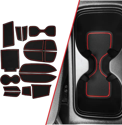 Miniatura 40 de CupHolderHero Compatible con accesorios Honda CR-V 2017-2022 – Insertos de portavasos antipolvo antideslizantes personalizados de alta calidad, Rojo
