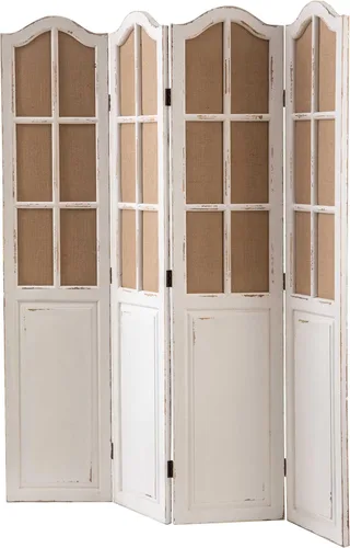 Miniatura 7 de SOFE Divisores de habitación plegables de madera de granja, 4 paneles, divisor de pantalla de 5.9 pies de alto para separación de habitaciones