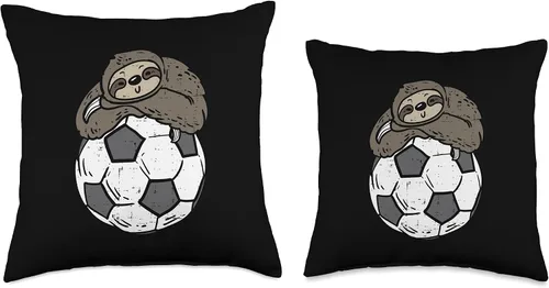 Miniatura 3 de Soccer Decor Men Women Boys Girls Kids GIfts Almohada de perezoso durmiendo en pelota de fútbol, animales de fútbol, para hombres y mujeres, niños
