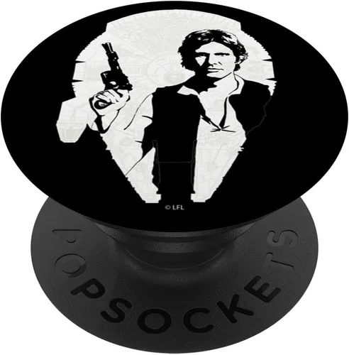 Miniatura 6 de Star Wars Millennium Falcon Han Solo Silhouette Fill PopSockets MagSafe PopGrip para iPhone