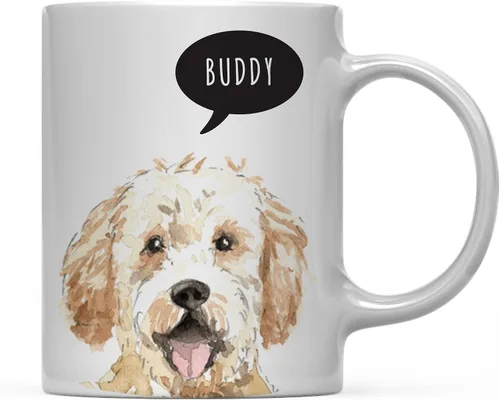 Miniatura 54 de Andaz Press Taza de café personalizada de 11 onzas para perro, Shih Tzu Shorter Haired Up Close, paquete de 1 Shih Tzu pelo más corto personalizado