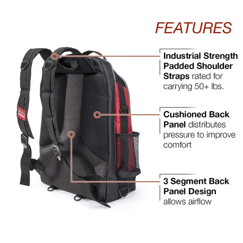 Miniatura 5 de Lincoln Electric Welders Mochila todo en uno Almacenamiento de herramientas, EPP y electrónicos Red de almacenamiento externa ajustable