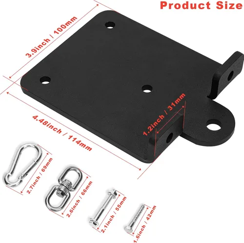 Miniatura 2 de Soporte de suspensión de bolsa de boxeo resistente, soporte de suspensión de bolsa de 360°, rotación de 360°, gancho de vigas de madera