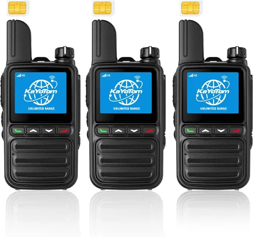 Miniatura 13 de KAYOTOM Radios bidireccionales de alcance ilimitado gratuito de por vida, comunicación global rápida PTT Pulsar para hablar y escuchar a través
