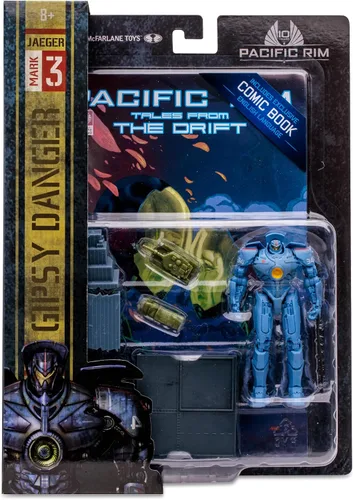 Miniatura 10 de Pacific Rim McFarlane Toys Gipsy Danger (Jaeger) - Figura de 4 pulgadas con cómic