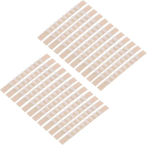 Miniatura 8 de uxcell 200 tiras adhesivas de silicona antideslizantes para colgar ropa para perchas de madera y plástico, color negro (2.76 x 0.25 pulgadas)