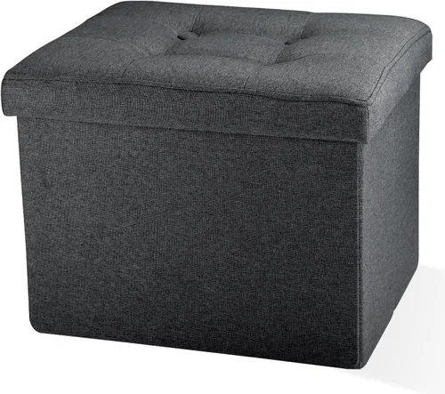 Miniatura 8 de Otomana de Almacenamiento Otomana Reposapiés Taburete Banco Plegable con Almacenamiento Dormitorio de Estudiantes Dormitorio y Entrada 17 X 13 X 13