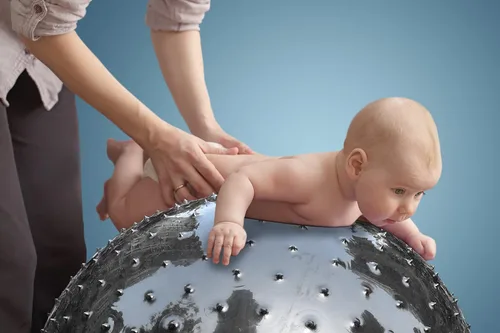 Miniatura 4 de Gran Bola de Ejercicio de Masajes Sensoriales para Niños, Bola de Ejercicio Rebotante de 33.5" 85CM, Grandes Juguetes Inflables con Puntas Táctiles