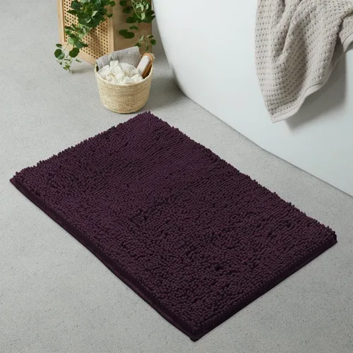 Miniatura 100 de LuxUrux Tapete de microfibra afelpada, de felpilla extrasuave, pelo largo de 1 pulgada, muy absorbente, para baño o ducha, lavar y secar a máquina