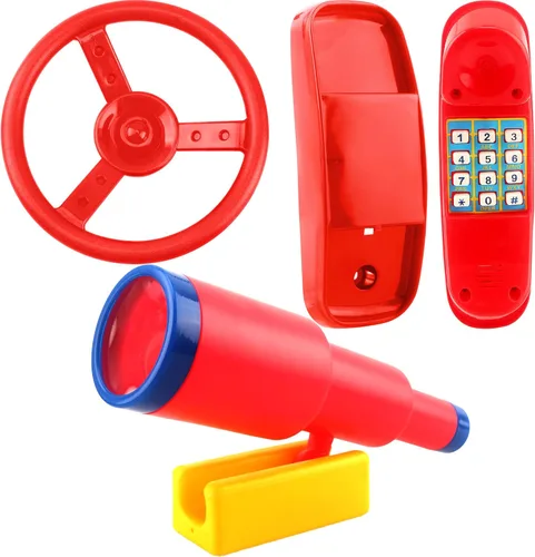 Miniatura 8 de Accesorios para el patio de recreo Swingset Volante de plástico Telescopio Teléfono Swingset Teléfono Juguete para Niños Patio al aire libre Patio