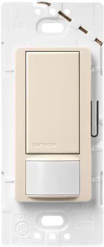 Miniatura 19 de Lutron Maestro Interruptor de luz con sensor de movimiento para interiores para baño, garaje, lavandería, cualquier bombilla, sensor de ocupación