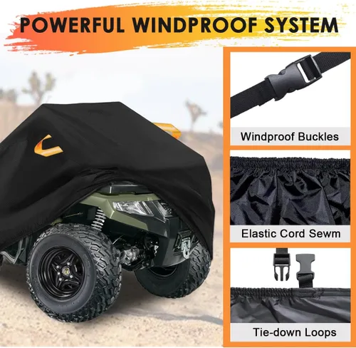 Miniatura 5 de Cubierta para ATV impermeable resistente 300D, cubierta para 4 ruedas, cubiertas de protección al aire libre para todo tipo de clima, adecuadas