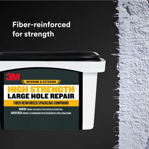 Miniatura 4 de 3M Compuesto reforzado con fibra de alta resistencia, 12 onzas., ideal para grietas de reparación de agujeros grandes y superficies dañadas