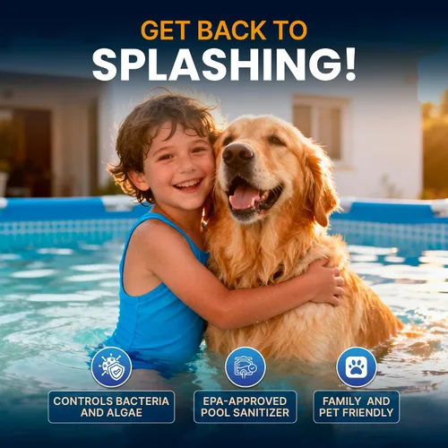 Miniatura 3 de Tabletas de cloro para piscina Pool Shark - Tabletas de cloro de 3 pulgadas - Tabletas de cloro activo al 90% de disolución lenta - Productos