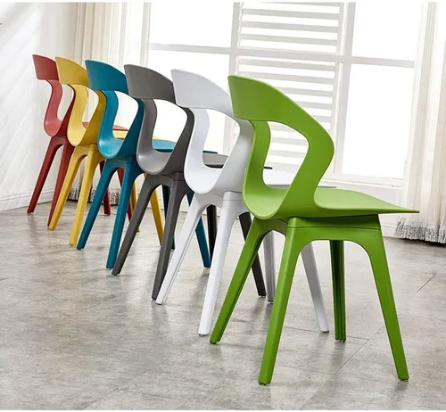 Miniatura 3 de Diseño moderno Sillas de comedor Diseño Respaldo Sala Salón Silla de salón Respaldo Material PP respetuoso con el medio ambiente para oficina Salón