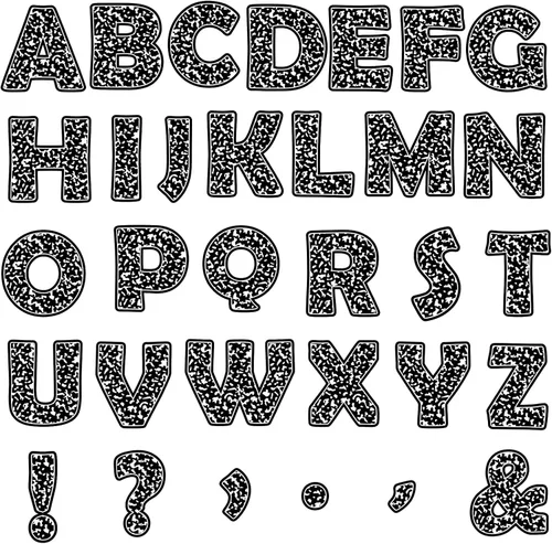 Miniatura 21 de Juego de 150 letras grandes de 6 pulgadas para tablón de anuncios, letras recortadas del alfabeto de aula negras para exhibición en tablón