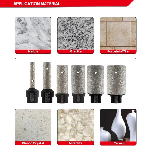 Miniatura 6 de DT-DIATOOL Dedo de diamante/broca de fresado de diámetro 1 "(25 mm) para agrandar o reparar agujeros de azulejos de porcelana, piedra superficial