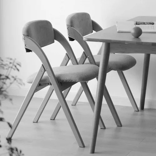 Miniatura 4 de Sillas plegables muebles de madera para restaurante de casa, ordenador de escritorio, cafetería, salón, silla de salón con carga fuerte