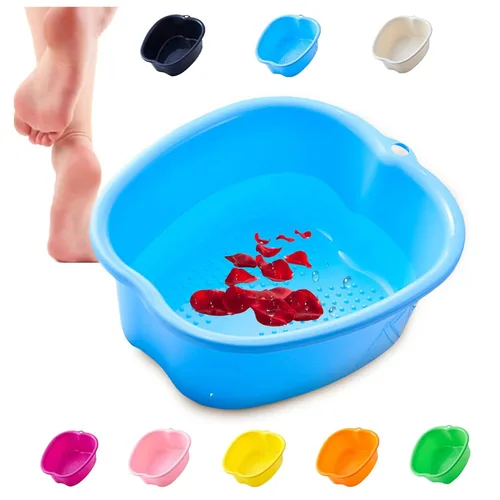 Cuenca de baño para remojar los pies, bañera grande de plástico para remojar pies, masaje de pies, bañera resistente y duradera, quitar la piel