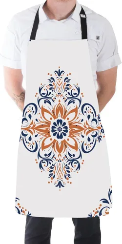 Miniatura 5 de Moslion Apron 31x27 Inch Kitchen Chef Waitress Cook Aprons Bib with Adjustable Neck for Women Men