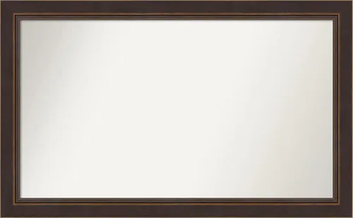 Miniatura 408 de Amanti Art Espejo de baño de bronce para sobre el fregadero, 24 x 24 pulgadas, espejo cuadrado de bronce Lara para tocador, marco de madera