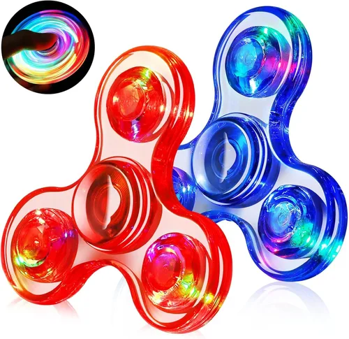 Miniatura 10 de Gigilli Fidget Spinners para Niños Paquete de 2, Juguetes Fidget Sensoriales con Luz para Adultos Niño 4-8-12, Brillan en la Oscuridad Juguetes TDAH