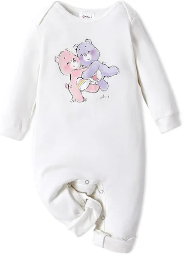 Miniatura 4 de AdoraCute by PatPat Care Bears - Conjunto de 3 mamelucos de algodón unisex de manga larga para bebé